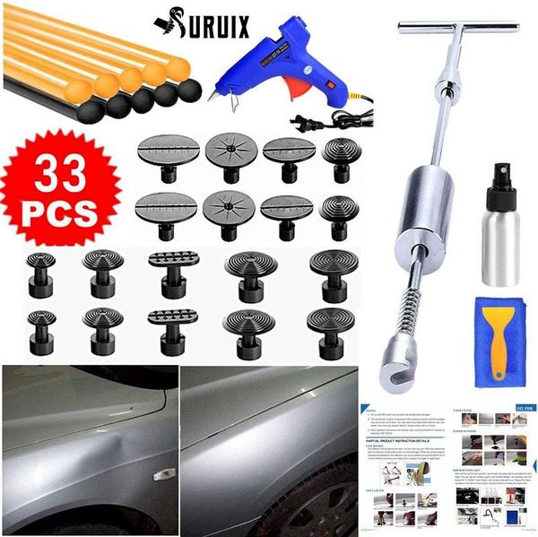 

professional hand tool sets 33pcs auto paintless dent repair kits, hail damage tools,professional removal for various car body dents