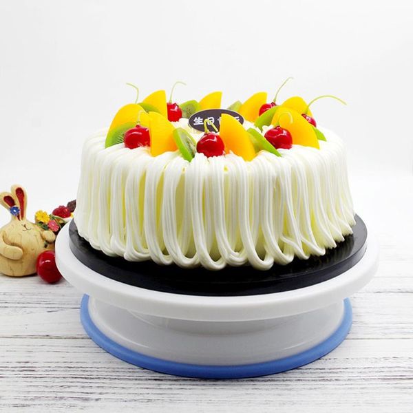 

round rotating cake plate rotary table turntable decorating stand kitchen diy pan baking tools & pastry
