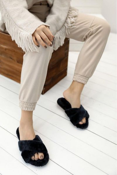 

slippers pofidik cross home slipper, Black