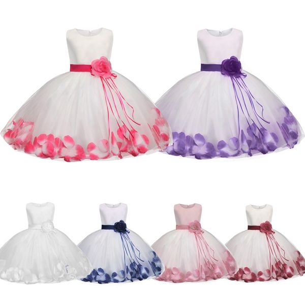 

flower christmas girl dress wedding princess tutu party events dresses for teenage girl dress ceremonies kids children clothes 79 y2, Blue