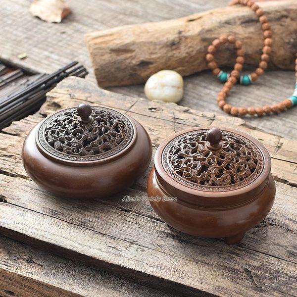 

fragrance lamps tinting process flower pure metal brass copper coils incense zinc alloy censer thurible burner coil incensory