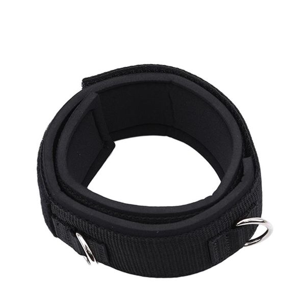 

sport ankle anchor strap double d-ring gym leg pulley lifting fitness elastic durable nylon belt 73*5.5cm resistance bands