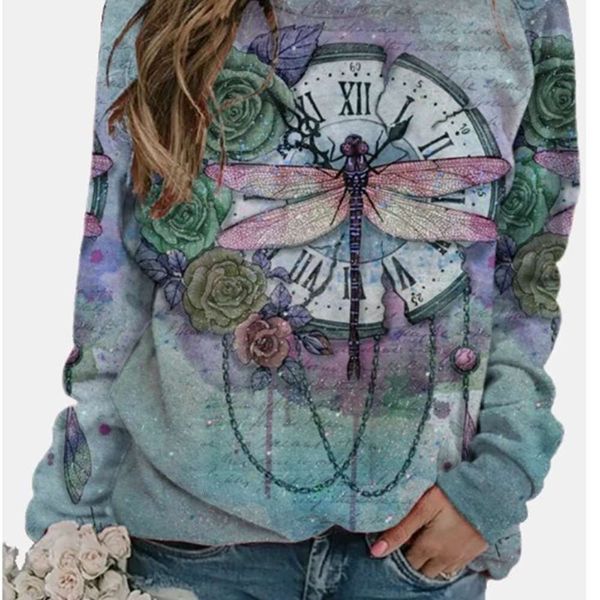 

t shirt overseas round neck digital printing loose casual women's, White