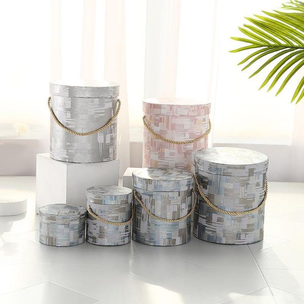 

round flower packaging box with lid valentine's day wedding gift wrapping party chocolate candy stoarge decoration wrap