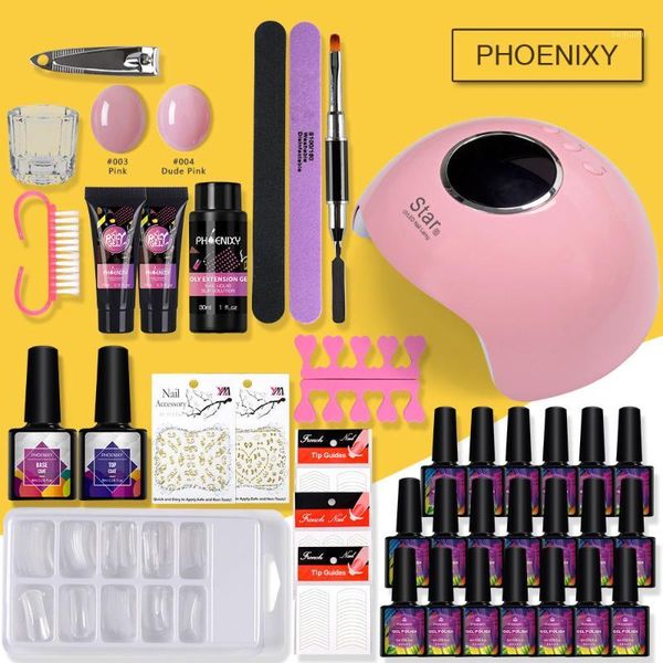 

manicure set nail kit electric handle acrylic 36w led lamp for nails builder gel 8ml polish art1