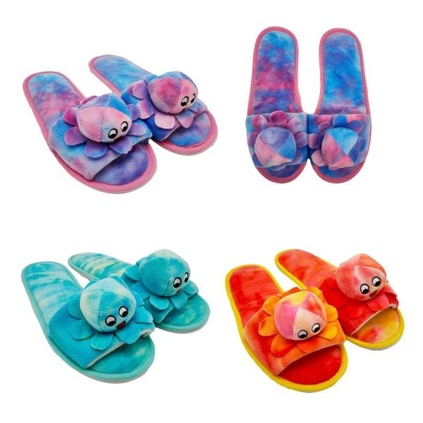 

slippers winter women house faux fur warm flat shoes female slip on home furry ladies size 35-430 wholesale, Black