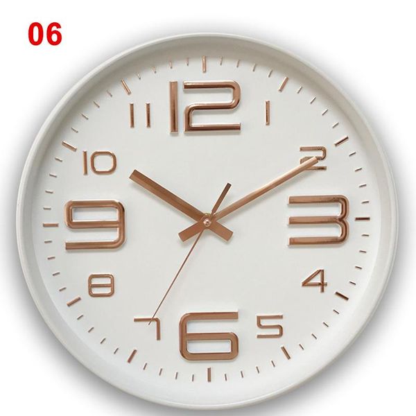 

wall clocks clock 12 inch stylish modern silent non-ticking round 3d decorative design for home office hyd88