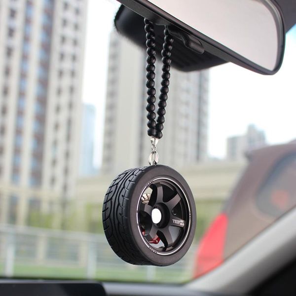 

interior decorations car accessories pendant wheel keychain rearview mirror hanging ornament keyring for auto decoration