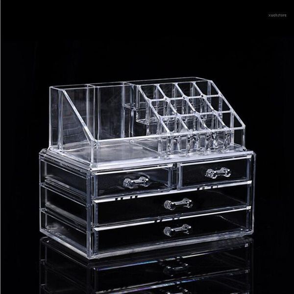 

transparent color three layers multi function showing shelf acrylic display storage case , make up nail art tools container1