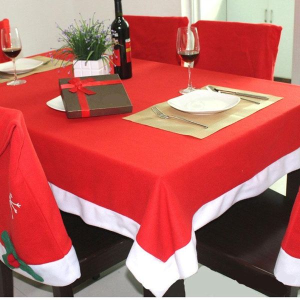 

packaging dinner service 132*208cm christmas party time red disposable tablecloths house dining table diy clothes decoration
