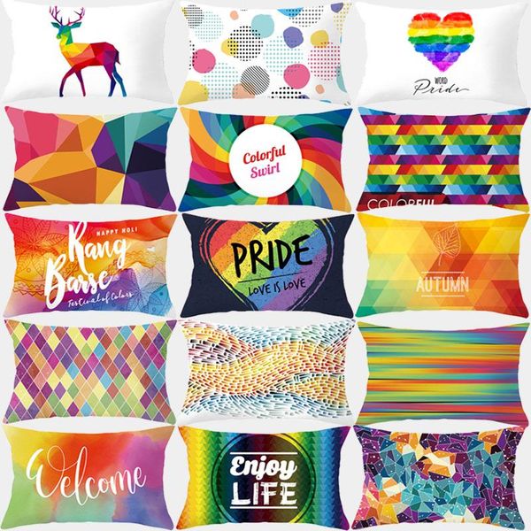 

cushion/decorative pillow geometric cushion cover 30x50 color elk covers sofa decorative throw polyester home decoration pillowcase