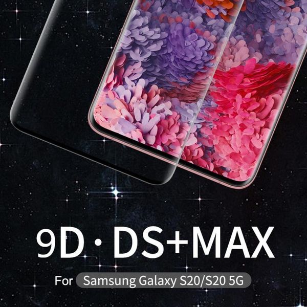 

original nillkin for galaxy s20 glass 9d ds+ max curved full tempered 5g screen protector cell phone protectors