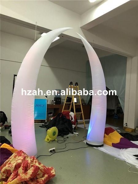 

furniture accessories colorful led inflatable ivory for wedding decoration
