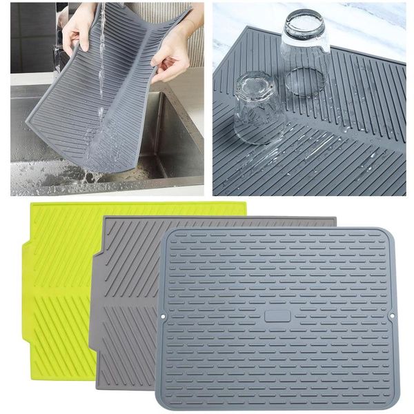 

mats & pads 43x33.5cm silicone dish drying mat pad bpa grade drawer liner