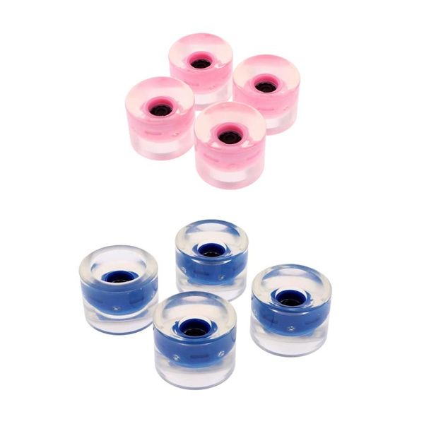 

elos-4pcs 60mm light up flash skateboard longboard wheels 78a with bearing skateboarding