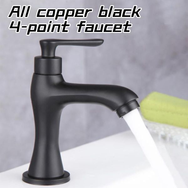 

bathroom sink faucets black tall basin faucet painted brass single handle built-in aerator deck mounted cold tap