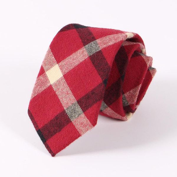

6.5cm men's suit tie leisure business wedding cotton ties for men fashion plaid gravatas slim necktie custom logo bow, Black;gray