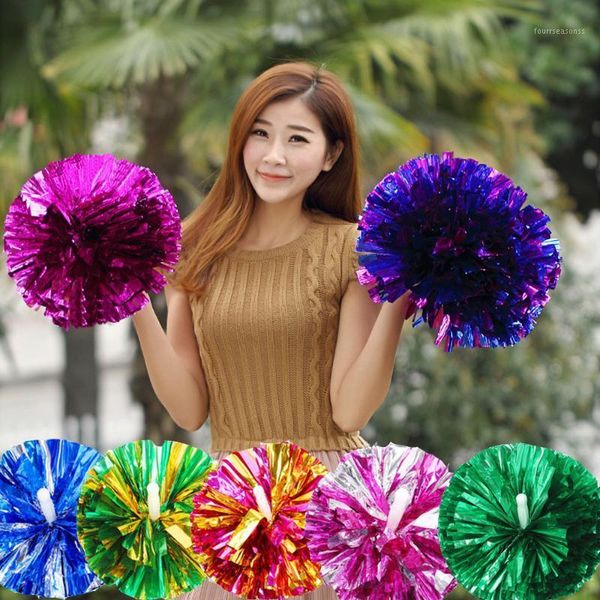 

decorative flowers & wreaths 2pc game pompoms cheerleading flower ball cheerleaders hand aerobics dance props gymnastics competition sport a