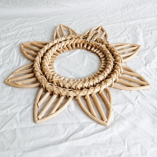 

mirrors rattan frame hanging wall mirror po frames wood art deco han p9yb