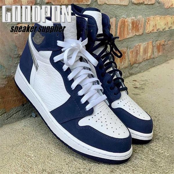 

2021 jumpman 1 mens womens basketball shoes navy blue white outdoor fashion sneakersa13