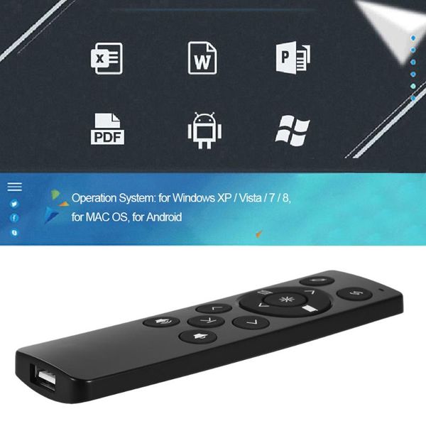 

laser pointer rf 2.4ghz wireless multifunctional presenter powerpoint ppt clicker remote control plug and play black controlers