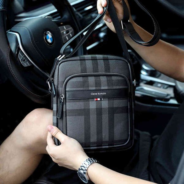 

bags handbags handbag men's single shoulder sports leather messenger 2021 diagonal lattice leisure vertical backpack, Black;red