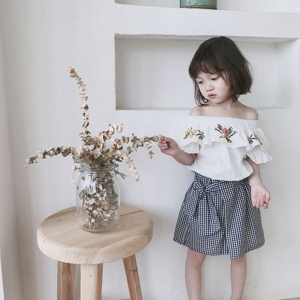 

baby girl summer clothes set short sleeve tshirt +shorts 2pieces kids clothes girls tracksuit children clothing outfits, White