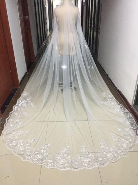 

bridal veils one of the est selling wedding accessories is a lace veil white ivory applique stock, Black