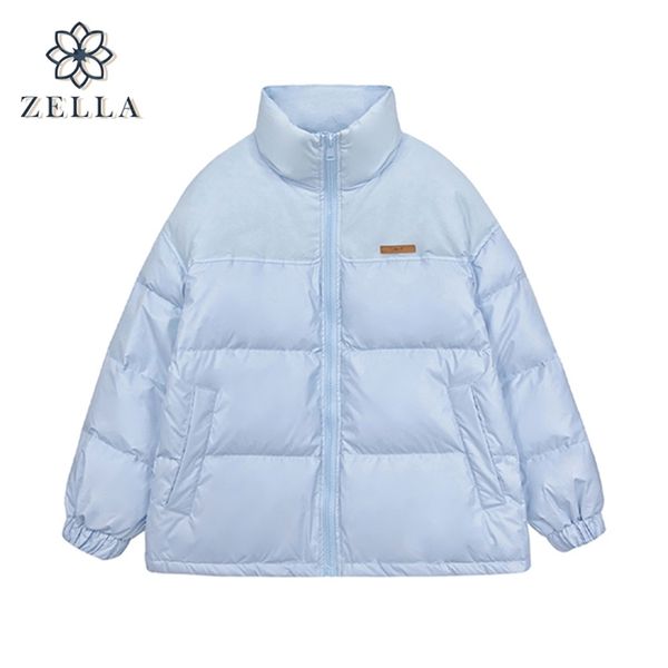 

winter thick warm bread parkas women fashion black blue jacket coat women's zipper cotton jackets female outerwear parka za 210930
