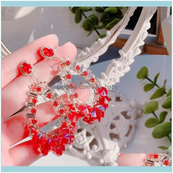 

dangle jewelrydangle & chandelier festive exaggerated red crystal earrings drop delivery 2021 whadj, Silver