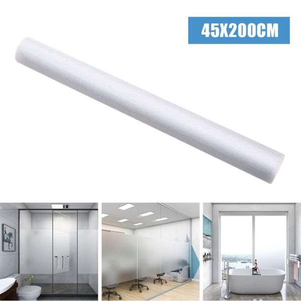 

45*200cm pure frosted glass film translucent opaque window stickers office bathroom toilet cling privacy paper tools