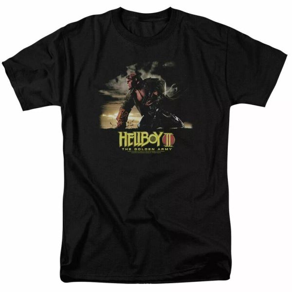 

hellboy 2 the golden army poster art t shirt mens licensed movie tee black, White;black