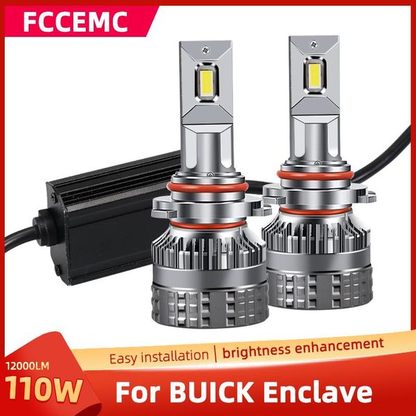 

car headlights fccemc two 6000k running light led h7 h11 headlight bulb for enclave 110w 12000lm accessories canbus auto lamp