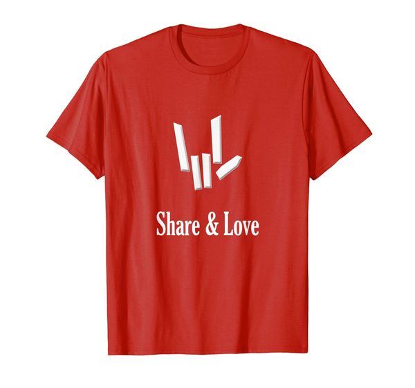 

share love asl t shirt for man woman and kids cute gift, White;black