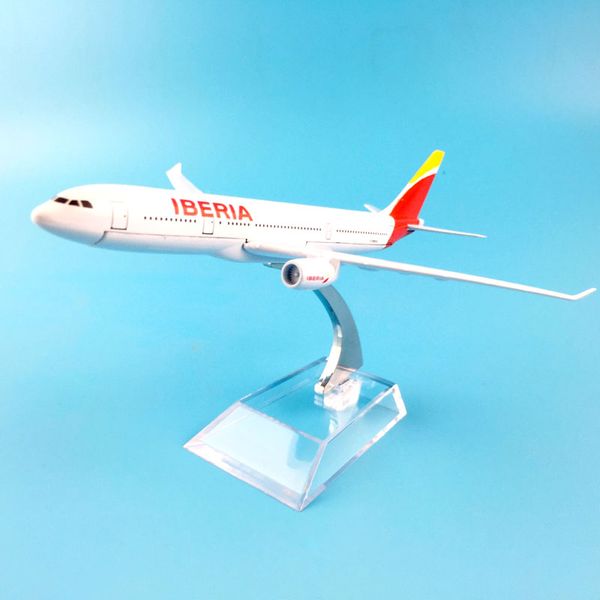 

16CM Spain Iberia Airlines A330 A380 Boeing 747 400 777 metal airplane Birthday gift plane models Model W Stand Toys For Childre