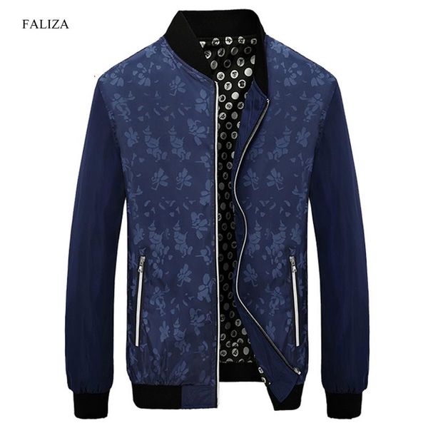 

men's jackets faliza 2021 cotton casual male jacket coat 5xl spring autumn coats outerwear windbreaker fashion men bomber jk107, Black;brown
