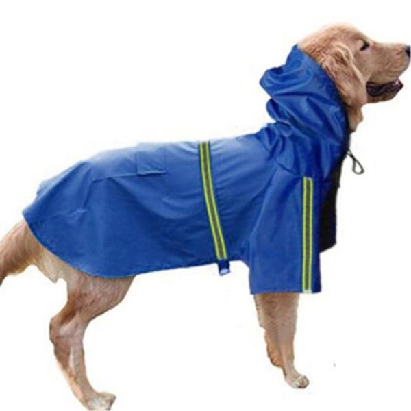 

dog apparel adjustable raincoat waterproof pet rain jacket reflective