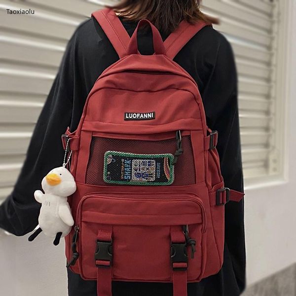 

backpack waterproof female fashion college mesh ladies school bag nylon men women lapstudent girl net book male