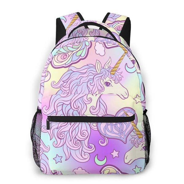 

backpack women fashion male travel mens bag large lapshopping with butterfly rainbow star and love heart