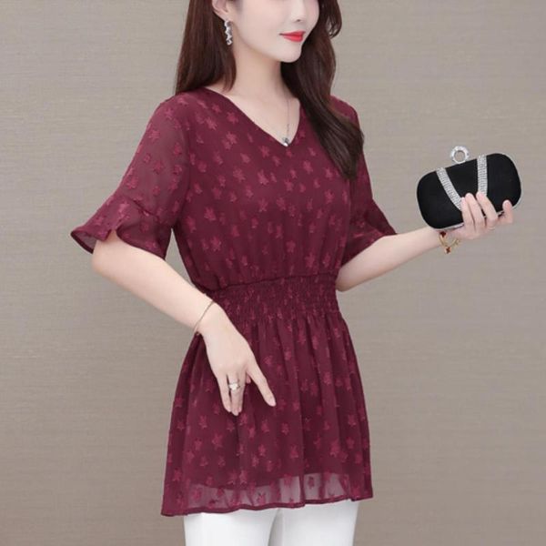 

women's t-shirt women solid lace t shirts blouses 2021 fashion short sleeved vintage shirt loose plus size female blusa feminina, White