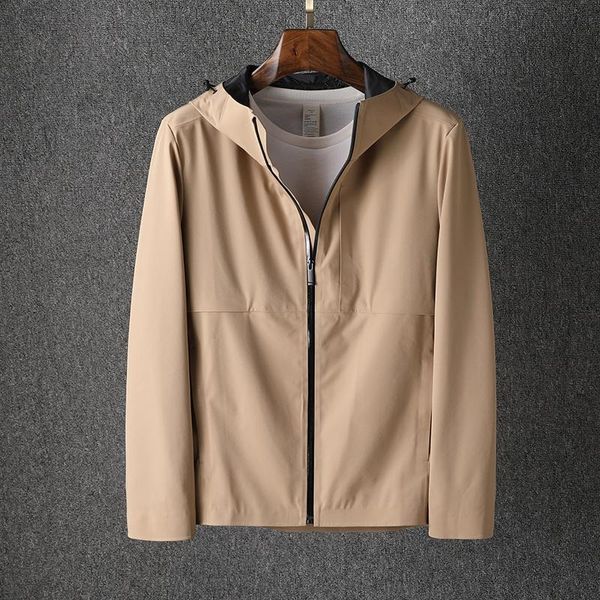 

men's jackets jsbdhigh-end texture crisp, non- import windproof fabric autumn outdoor casual jacket thin style hooded coat, Black;brown