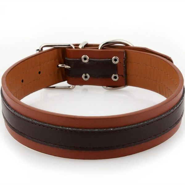 

dog collars & leashes soft padded wide leather big durable for medium large rottweiler qdd9304