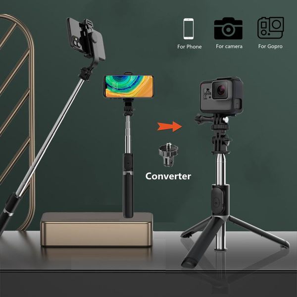 

selfie monopods cool dier wireless bluetooth stick tripod extendable monopod with remote shutter for ios android action cameras