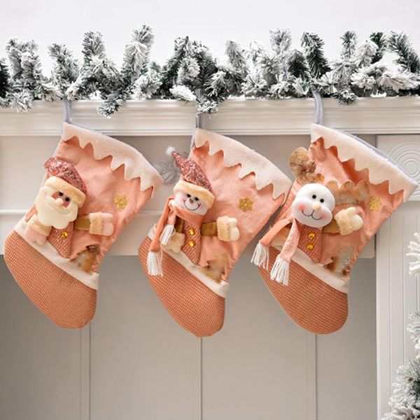 

christmas decorations 1 pc socks tree pink pendant