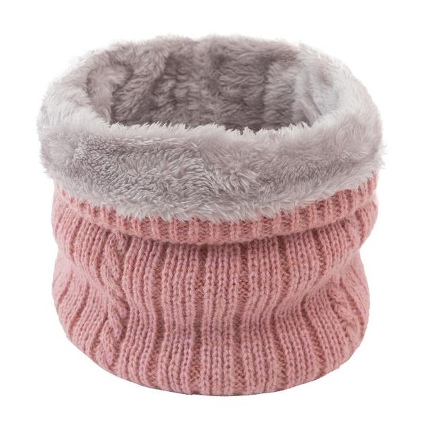 

hats, scarves & gloves sets solid winter warm scarf double layer collar velvet outdoor single lap muffler children ring neck warmer, Blue;gray