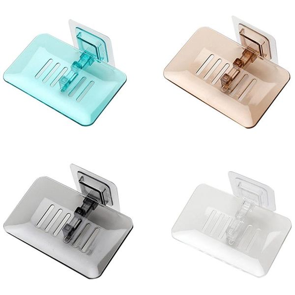 

bathroom shower soap dishes drain sponge holder wall mounted storage rack box organizer container