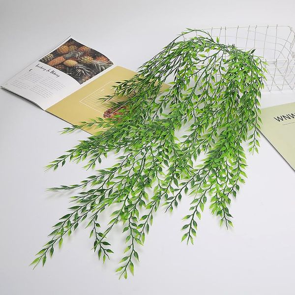 

hanging artificial willow leaf garland 5 branches vine decorative flowers & wreaths