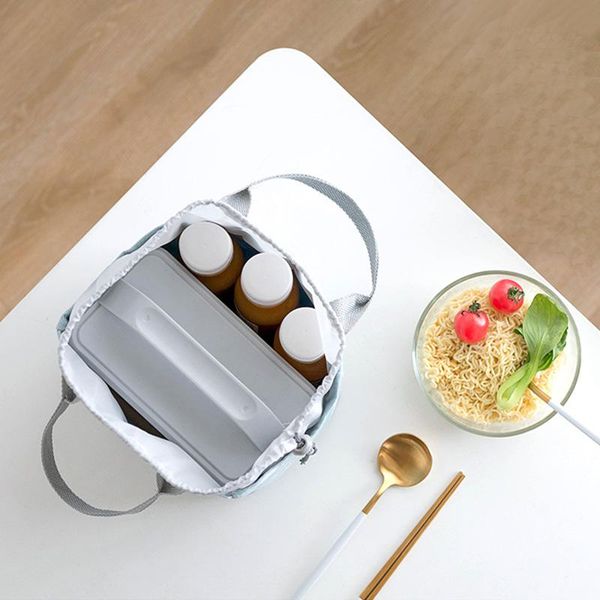 

storage bags korean lunch box bag beam mouth insulation with carrying hand warm sun falling snow student