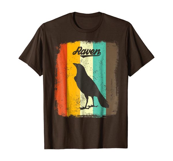 

raven shirt retro 70s vintage bird lover art tshirt, White;black