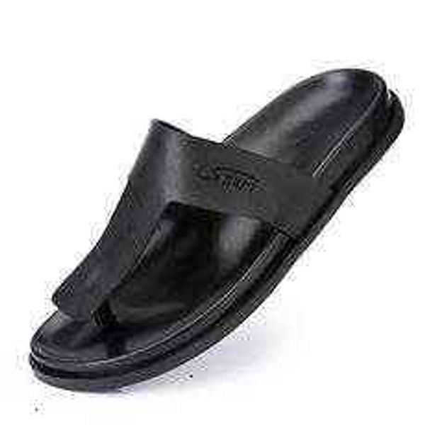 

tangzuo shoes l1808 flip flops, , 38-44 standard leather yards, two-layer leather, black